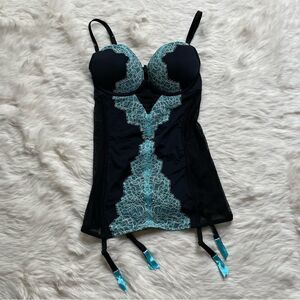 LA Senza Blue Lace Bustier s